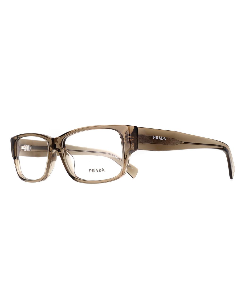 Prada Brown Rectangular Transparent Terra Prb09V for men