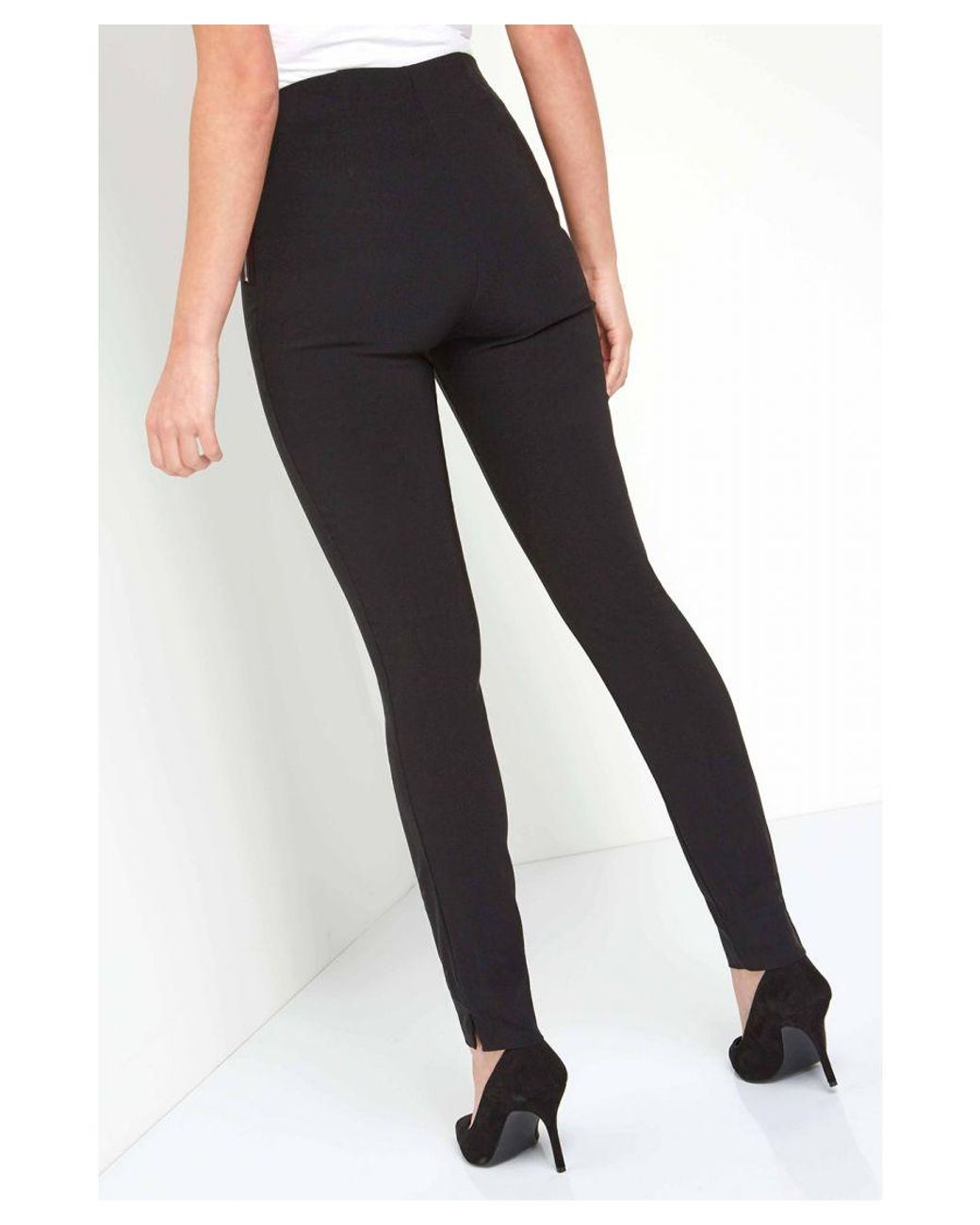 Roman Black Zip Detail Stretch Trouser