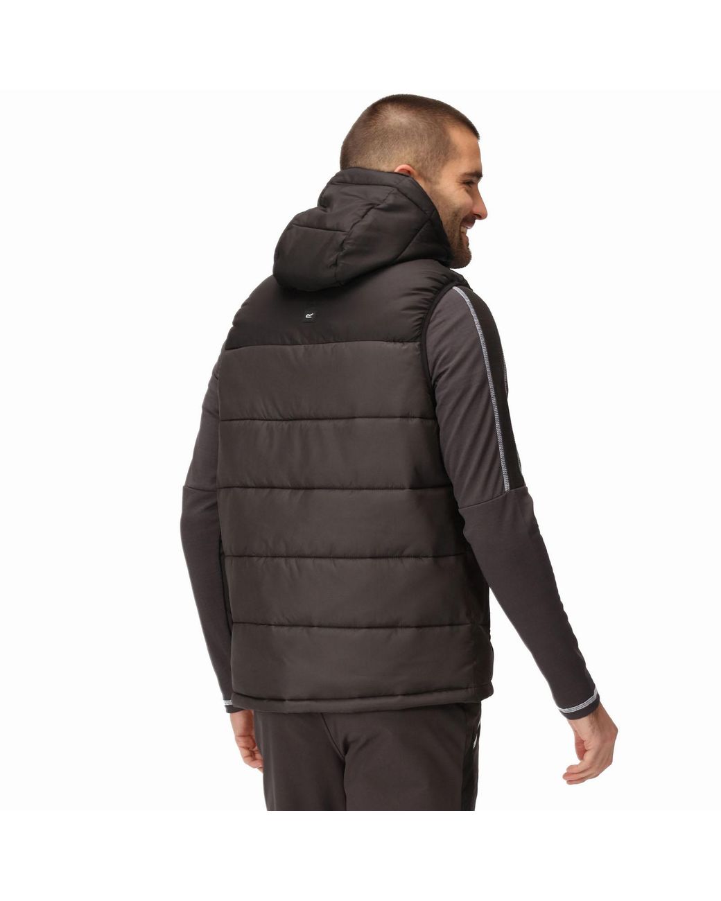 Regatta Black Nevado Heavyweight Hooded Outdoor Warm Winter Bodywarmer Gilet for men
