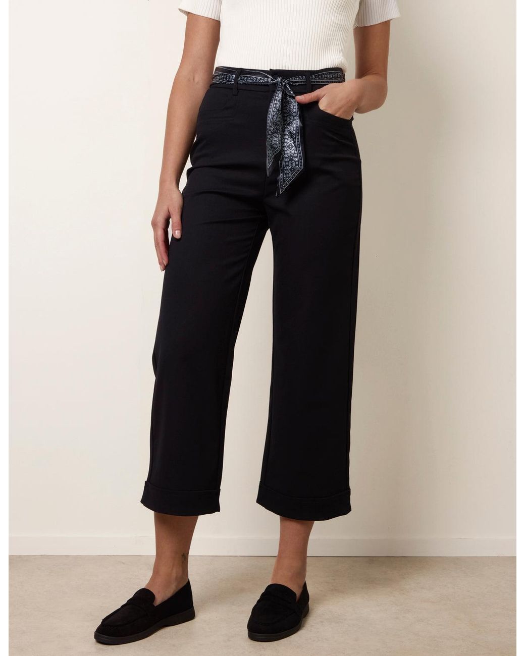 Blue Vanilla Natural Scarf Belt Trousers