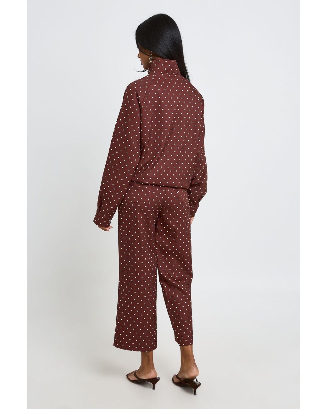 Boohoo Red Polka Dot Trouser