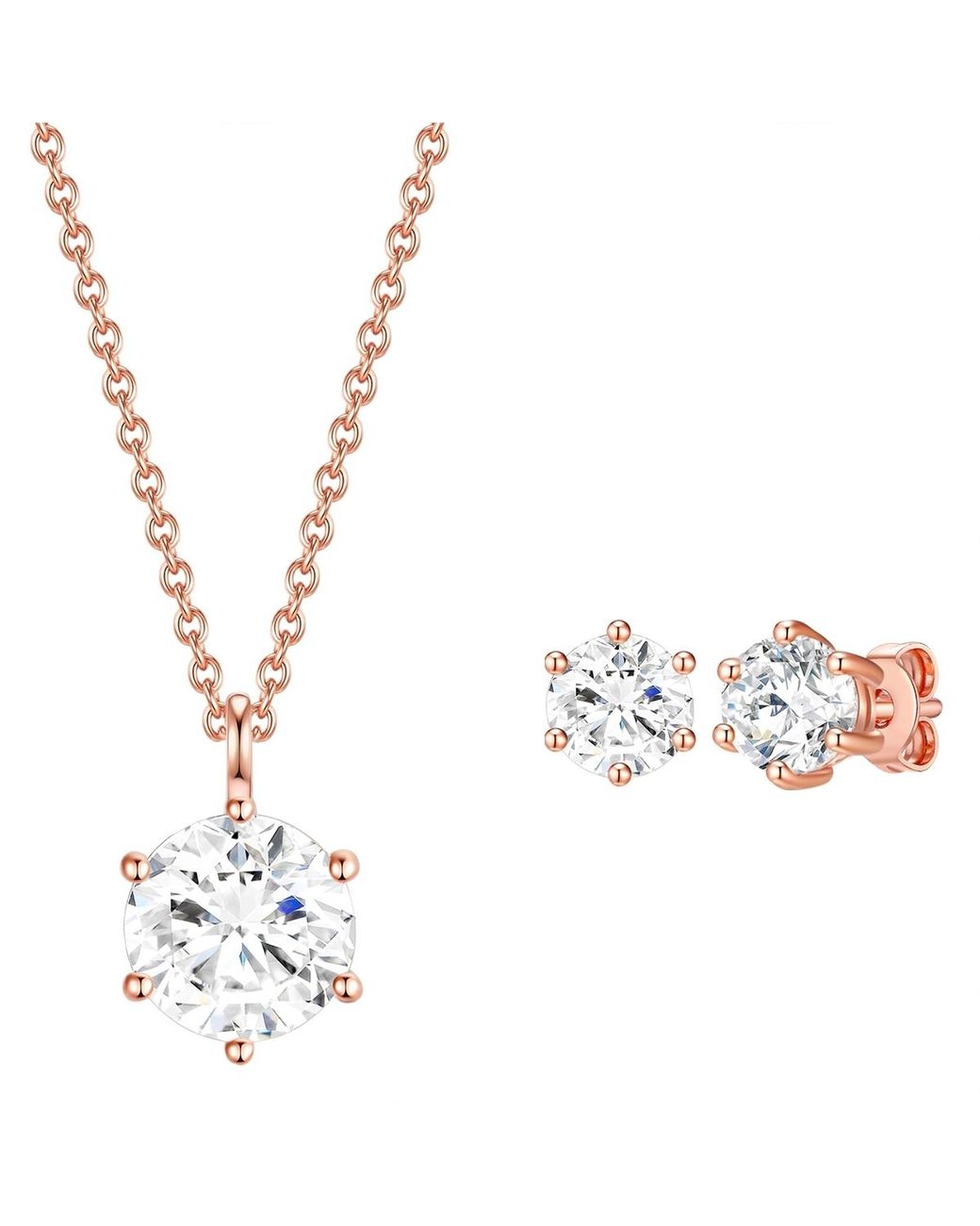 Rafaela Donata Metallic Sterling Set (Necklace + Earring)