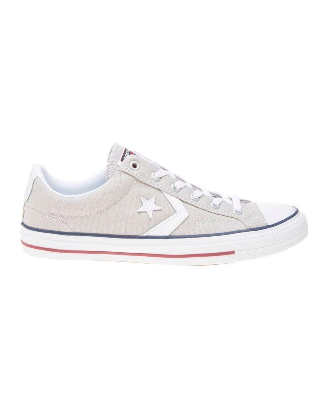 Converse Star Player Premium Leather Ox Trainers in White for Men Lyst UK