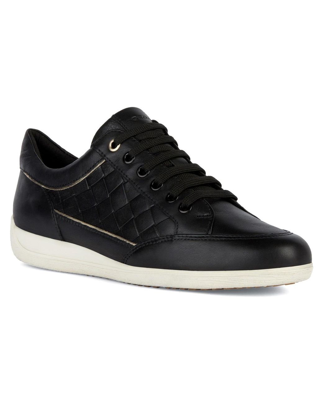 Geox D Myria Faux Leather Women's Black Trainers
