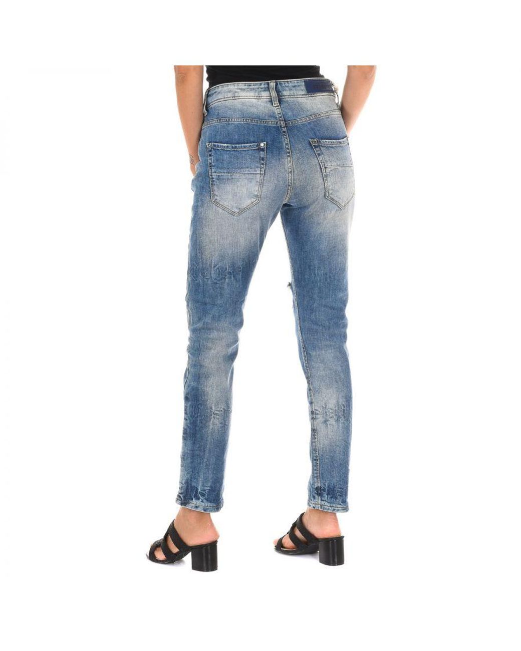 Met Blue Long Worn Effect Jeans 10Dbf0667
