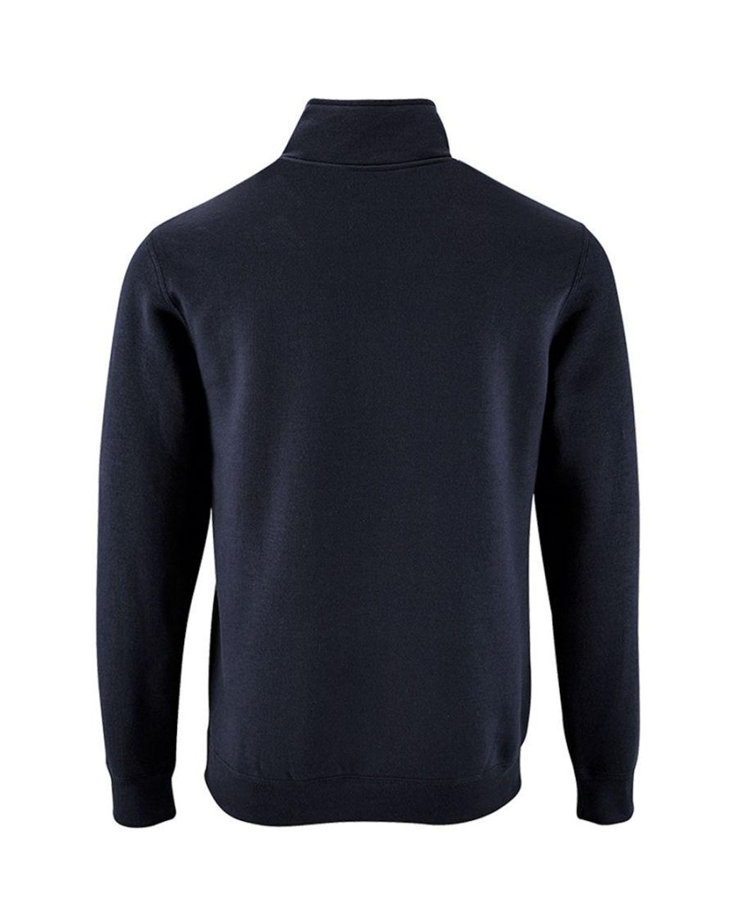 Sol's Blue Stan Contrast Zip Neck Sweatshirt (French) for men