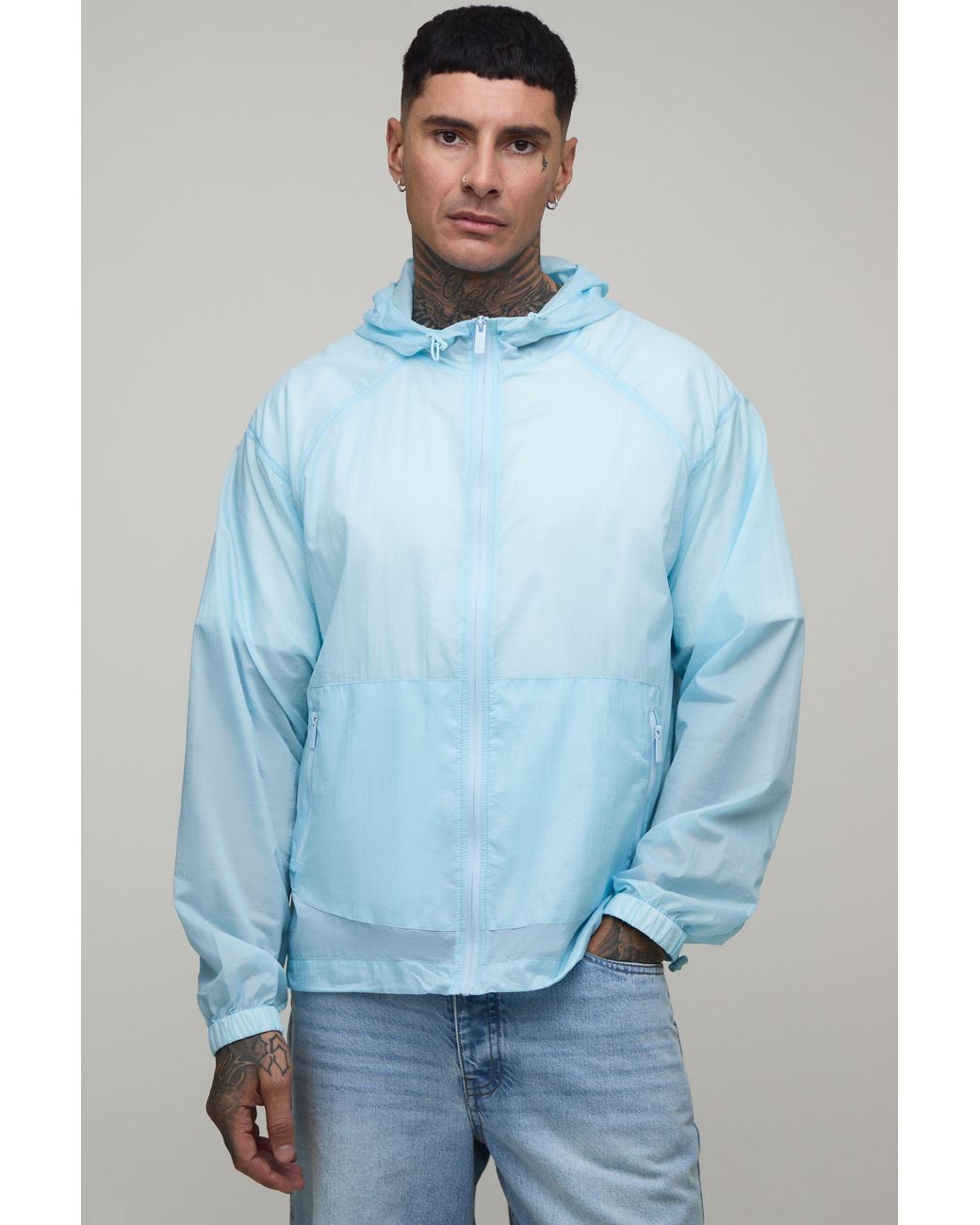 BoohooMAN Blue Tall Oversized Boxy Glow for men