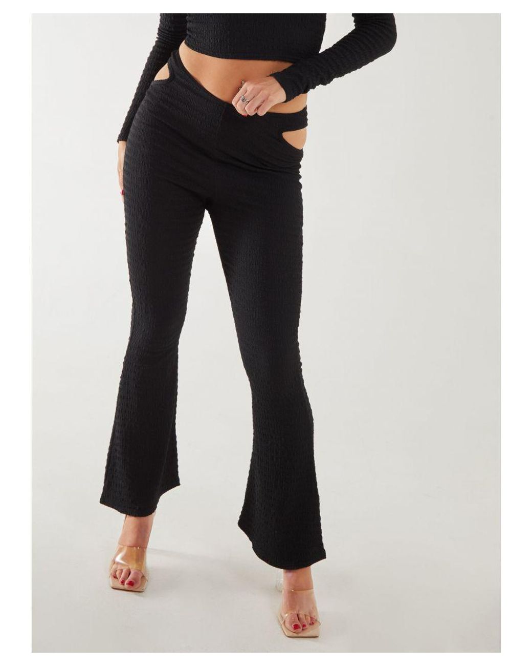 Pink Vanilla Blue Popcorn Cut Out Flares