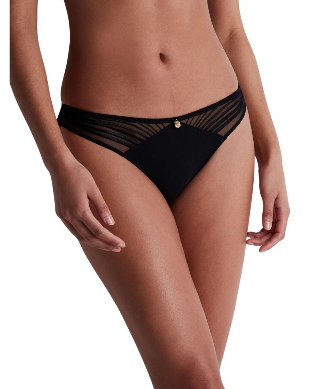 Aubade Black Sumptuous Waves Italian Brief
