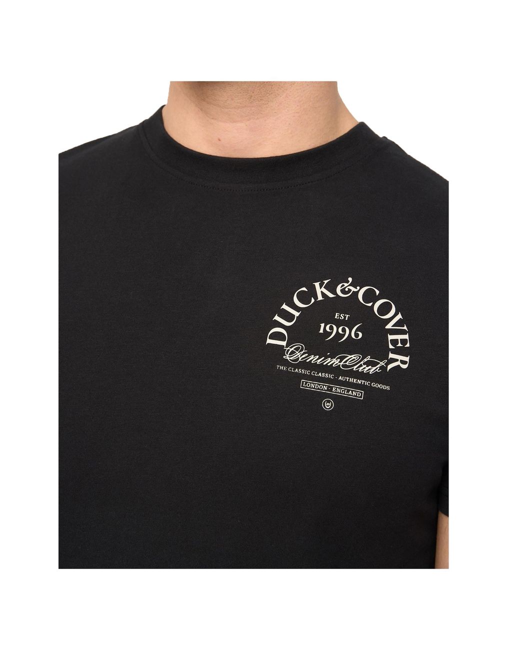 Duck and Cover Black Sudbury T-Shirt Cotton for men