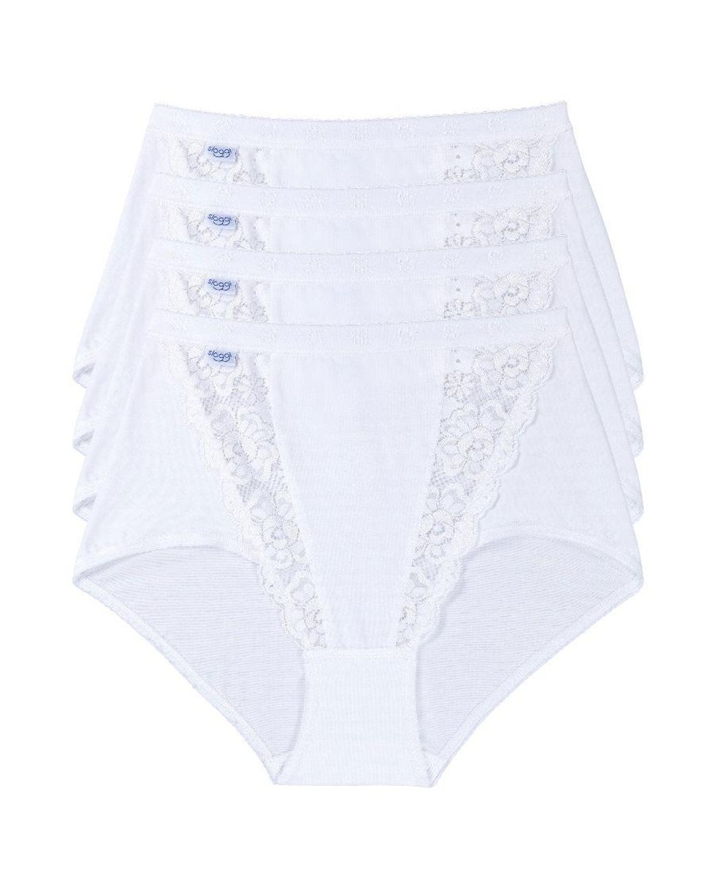 Sloggi White Chic Maxi 4 Pack Briefs