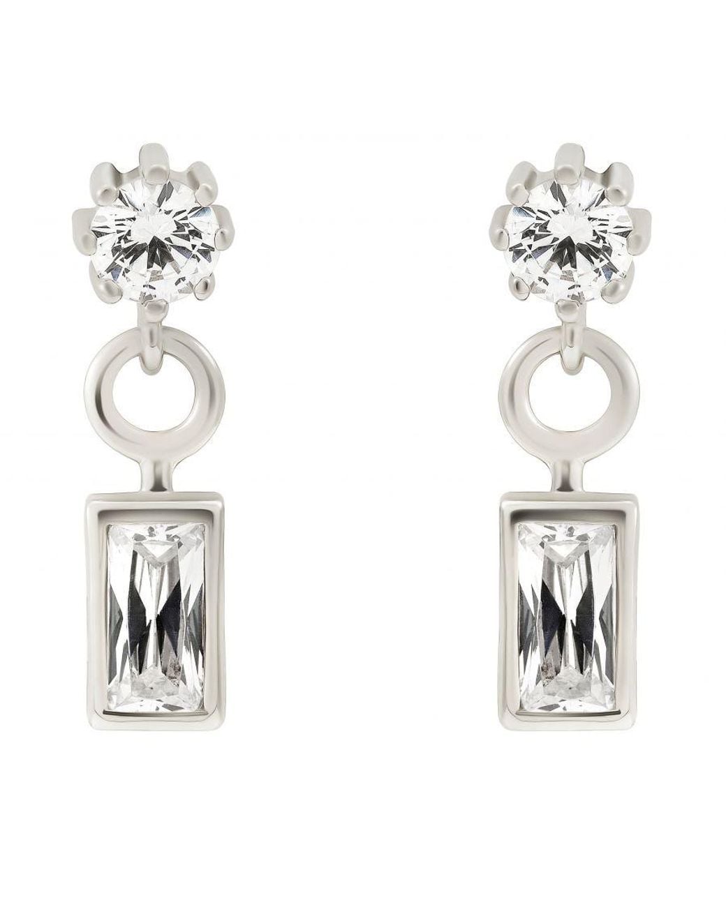 Orphelia Metallic 'Madelyn' 925 Sterling Drop Earrings