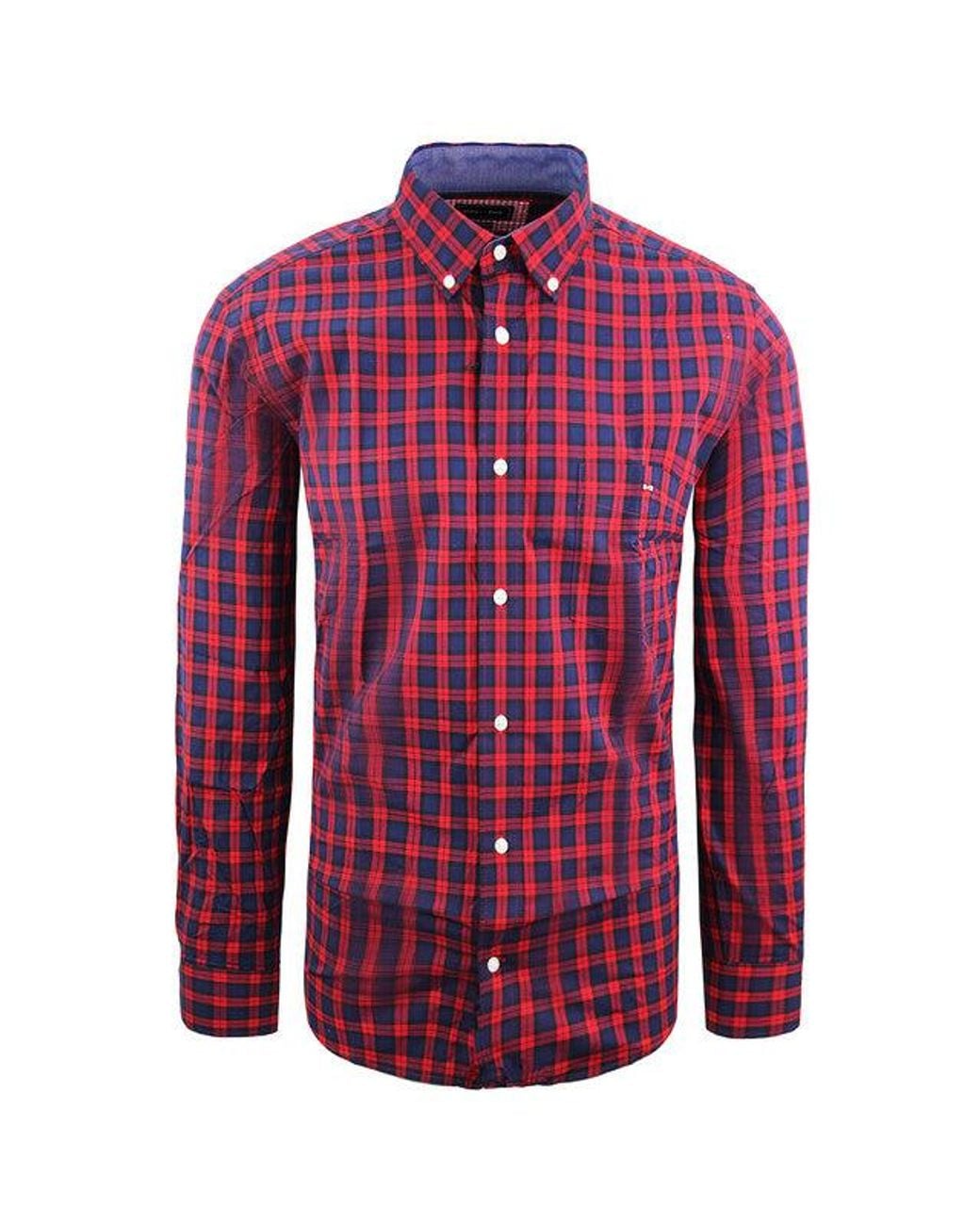 Eden Park Red Regular Oxford Shirt for men