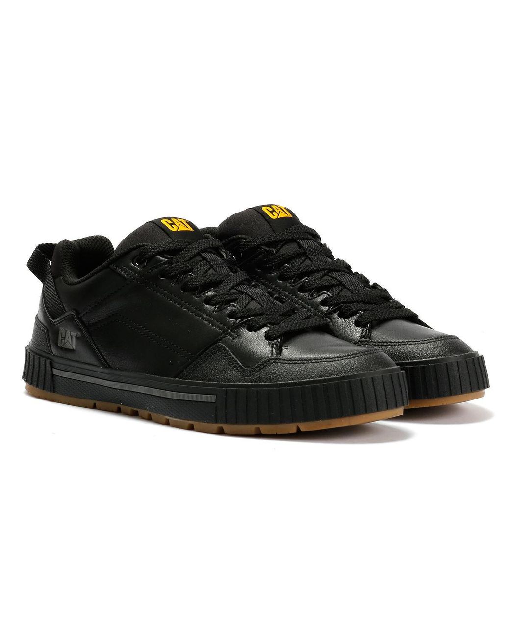 Caterpillar Black Axiom Leather Lace-Up Shoes for men