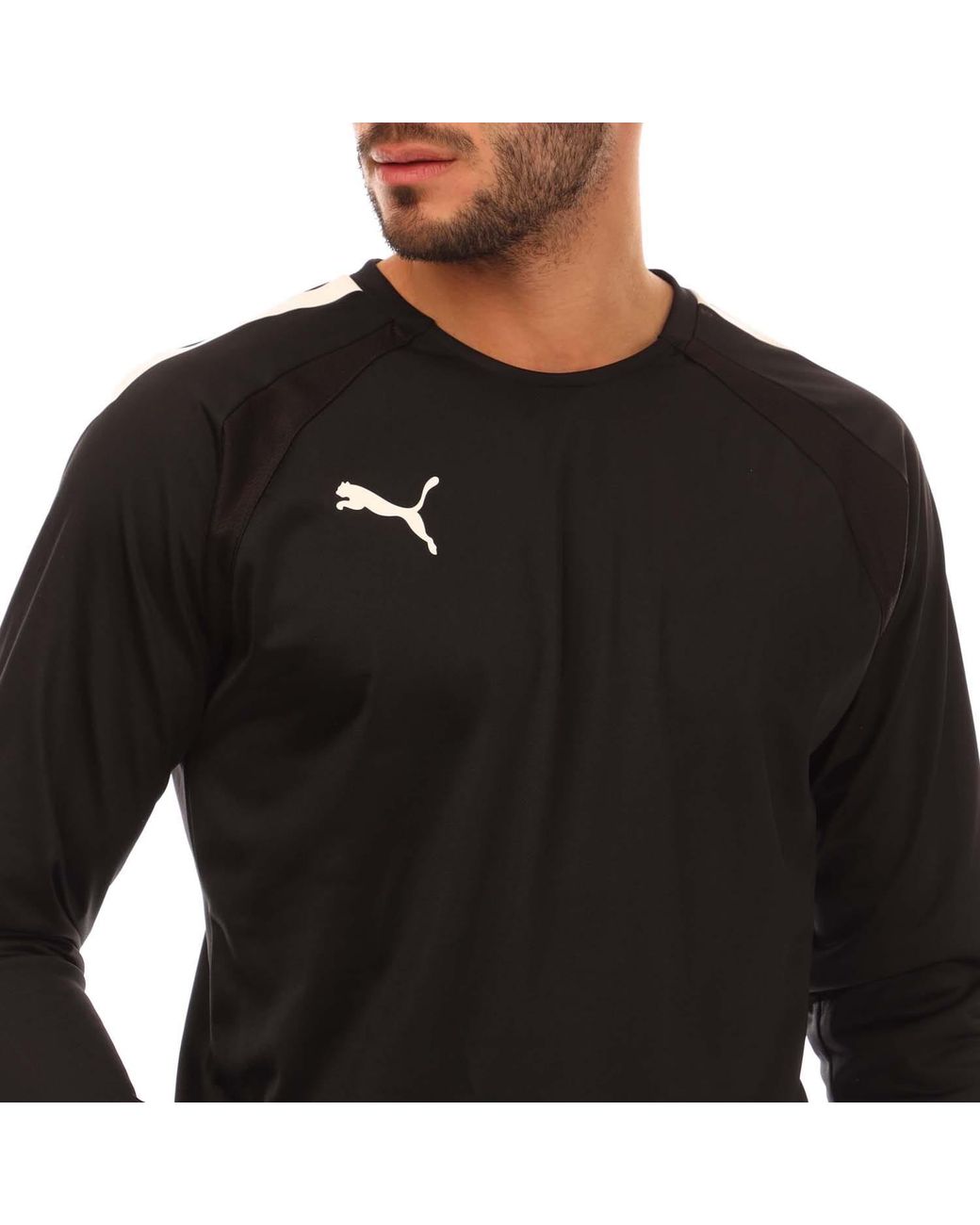 PUMA Black Teamliga Training Sweatshirt for men