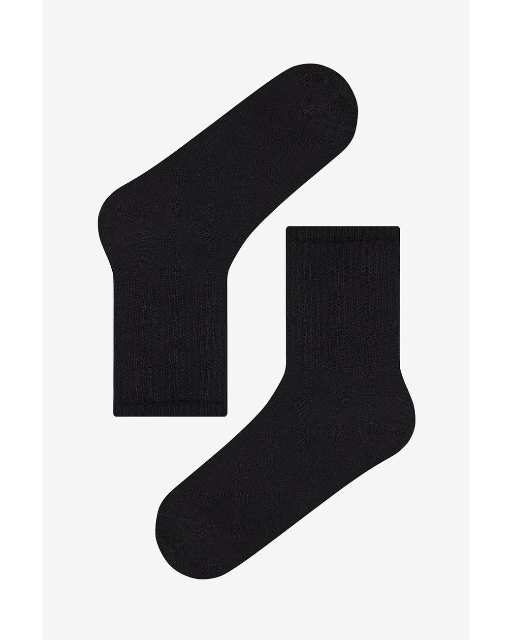 Penti Black 10-Pack Ribbed Crew Socks