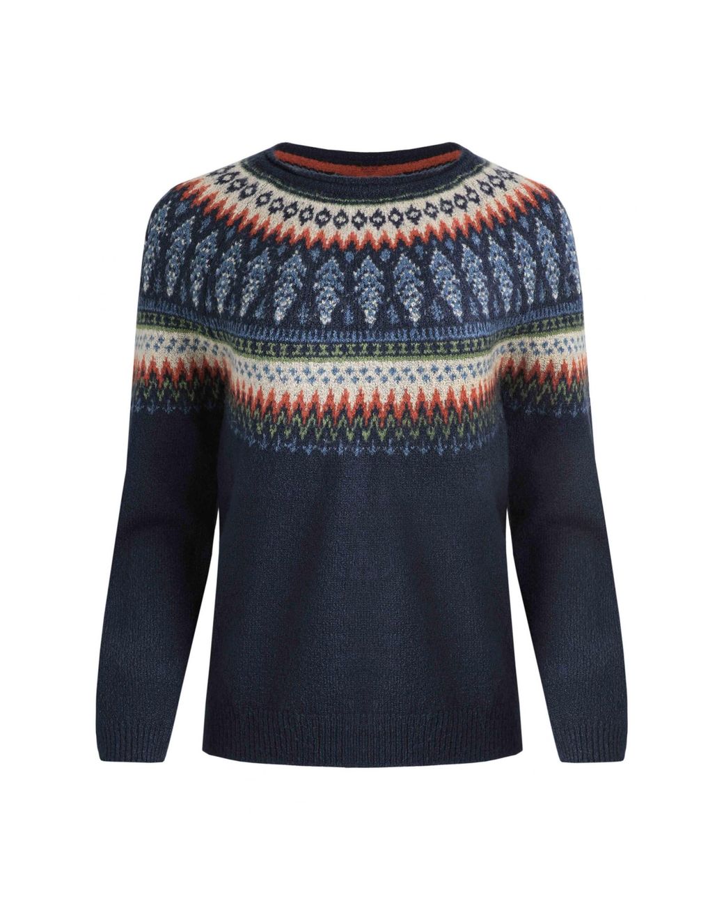 Weird Fish Blue Ladies Lowell Fair Isle Eco Friendly Jumper