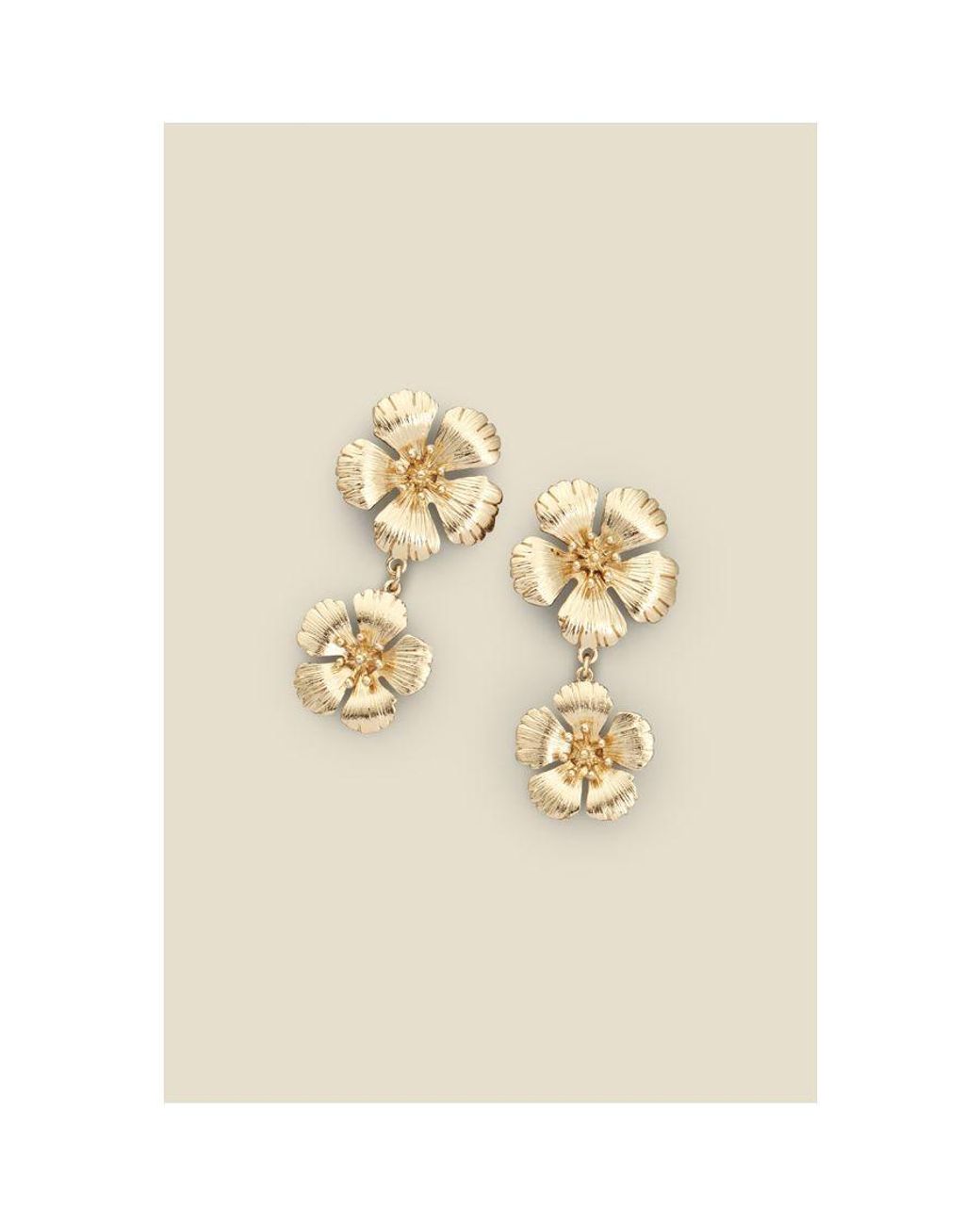 Sosandar Blue Flower Detail Earrings