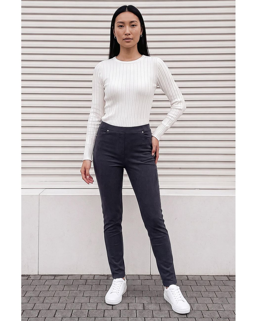 Roman Blue Corduroy Straight Leg Trouser
