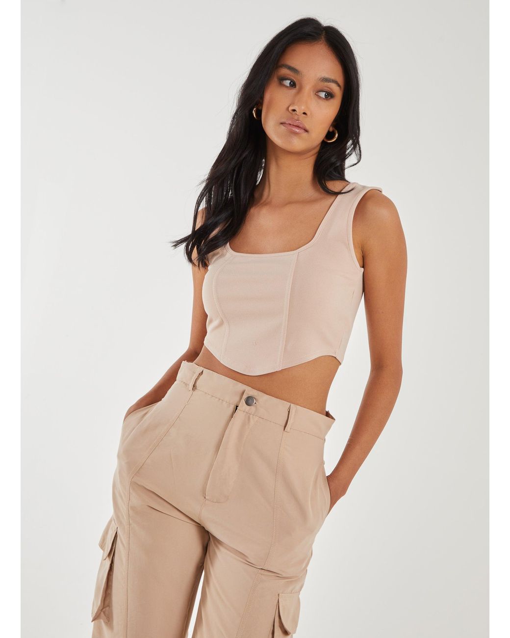 Pink Vanilla Natural Corset Vest Top