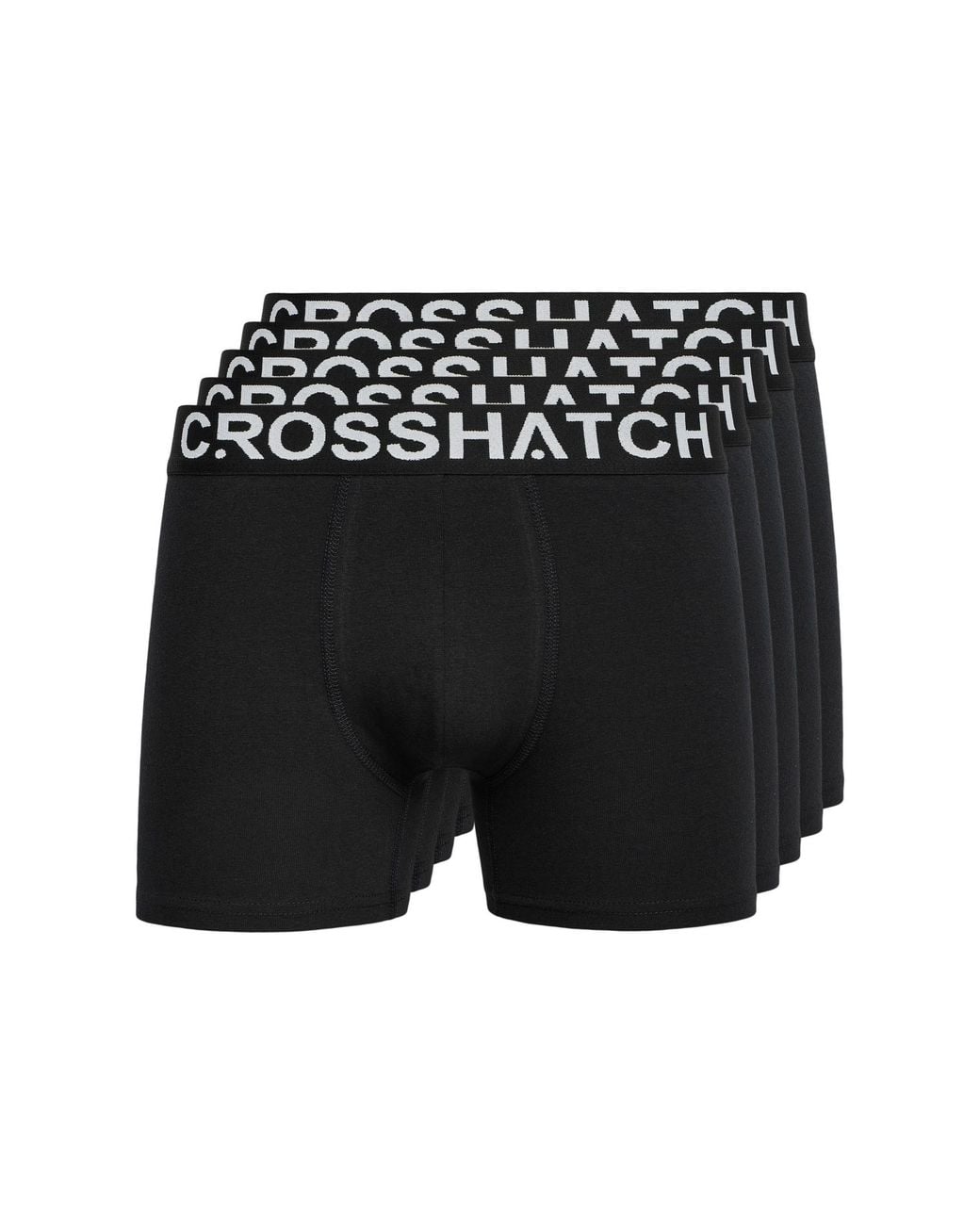 Crosshatch Black Astral Boxer Shorts (Pack Of 5) for men
