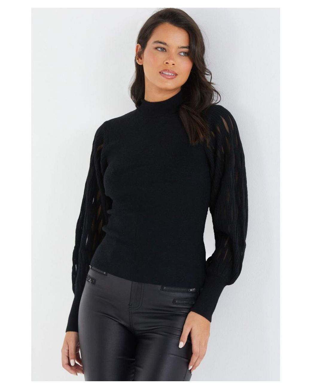 Quiz black jumper sale