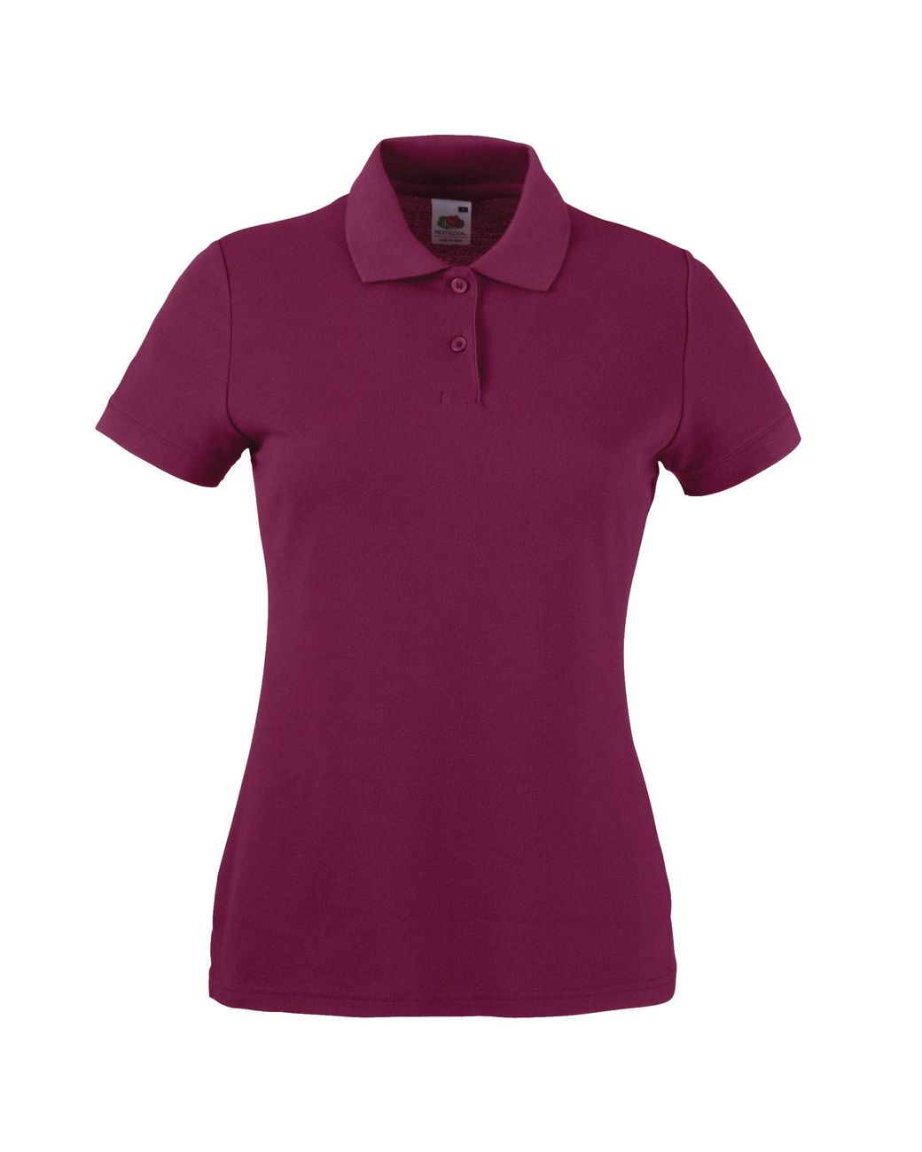 Fruit Of The Loom Purple Lady-Fit 65/35 Short Sleeve Polo Shirt