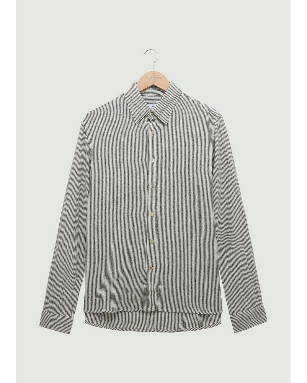 Peter Werth Gray Rascoe Ls Shirt for men