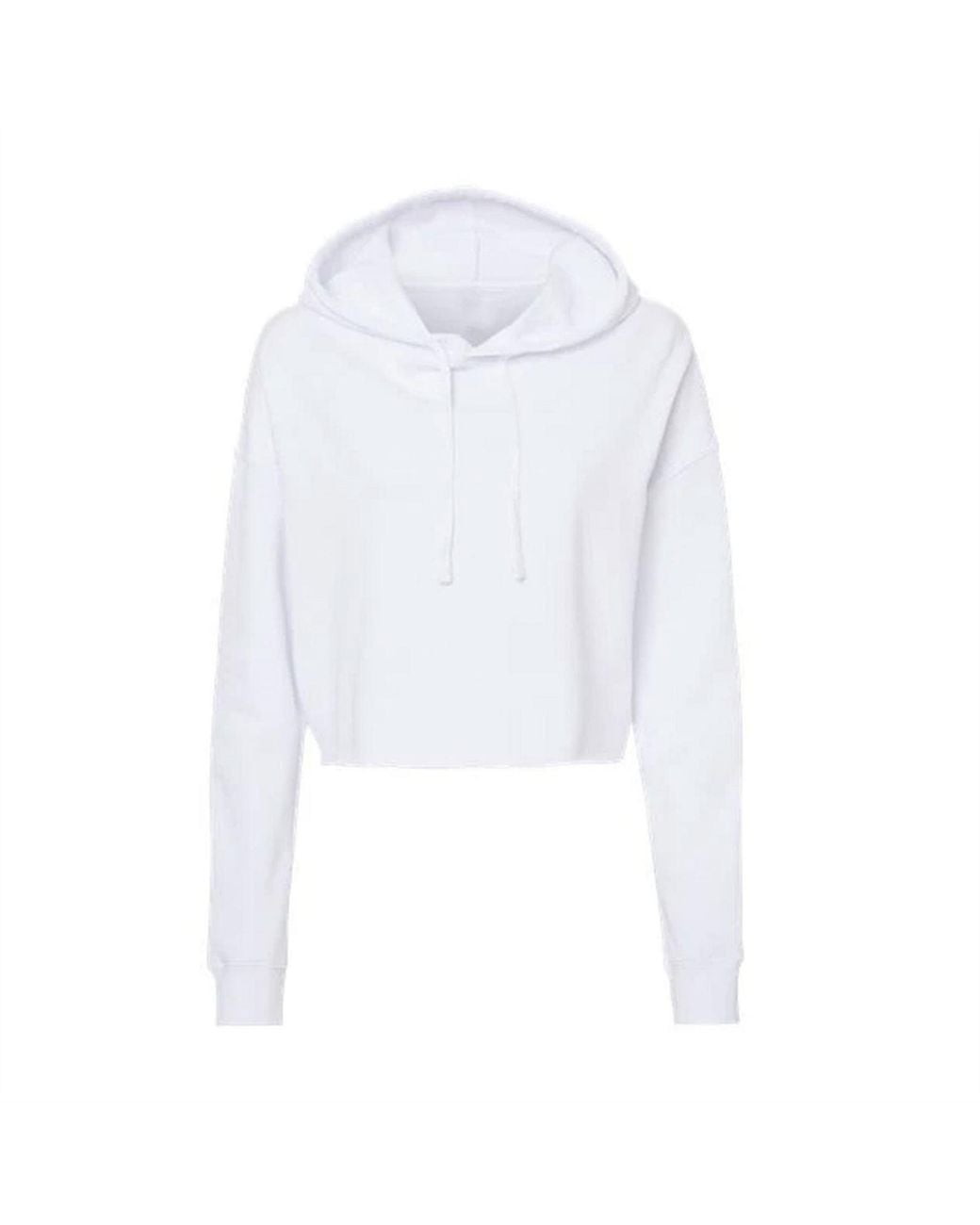 Miso White Cropped Hoodie