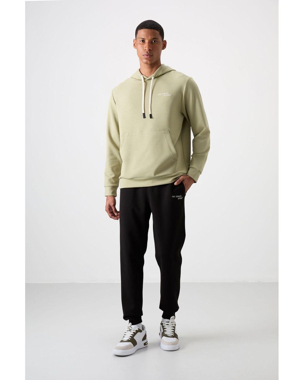 TOMMY LIFE Natural Hooded Sweatshirt And Pants Set for men