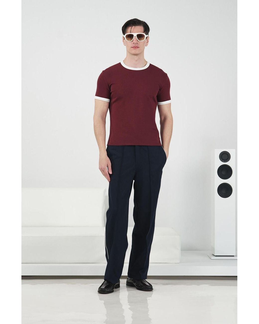 Giesto Blue Suit Pants for men