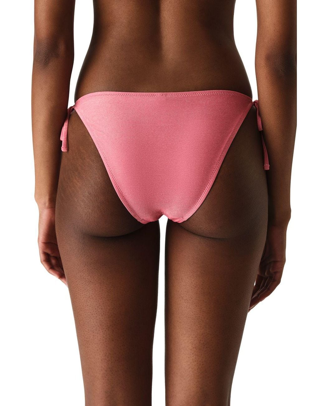 Penti Red Denisse Ruffle Ruffled Mid Waist Bikini Bottom