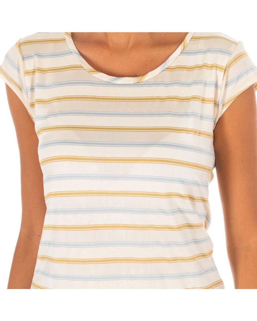 Met Blue Short Sleeve Round Neck T-Shirt 10Dmc0121