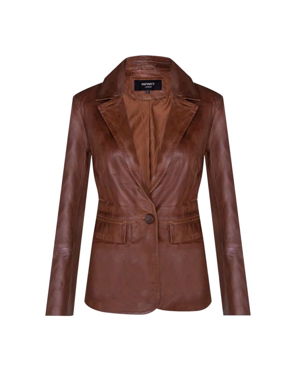 Infinity Leather Brown Italian Blazer Jacket-Chongqing Lamb Leather