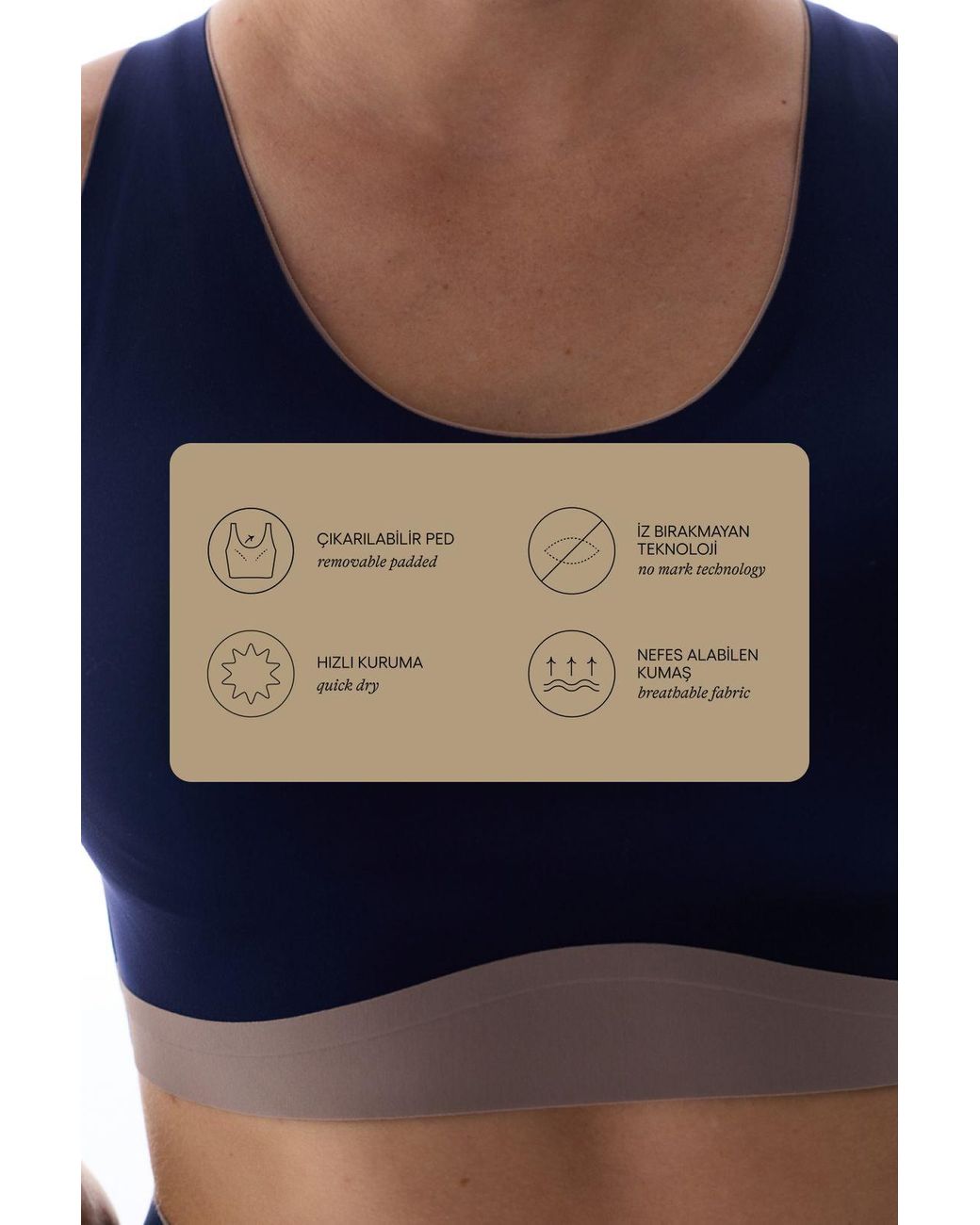 Penti Blue Padded Jersey Sports Bra