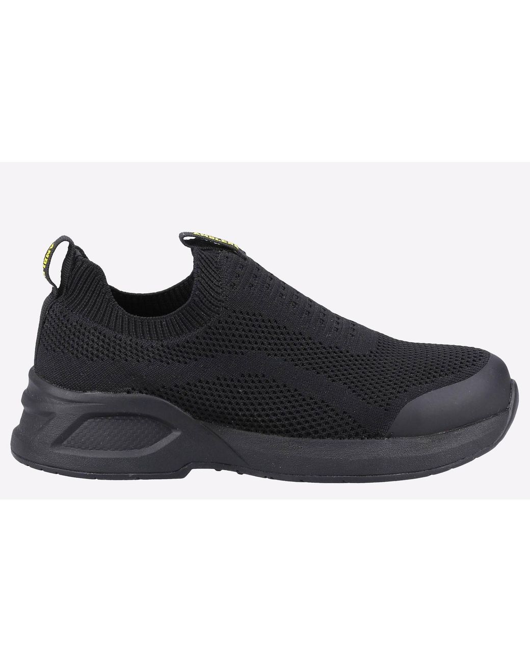 Amblers Safety Black 609 Leather Trainers for men
