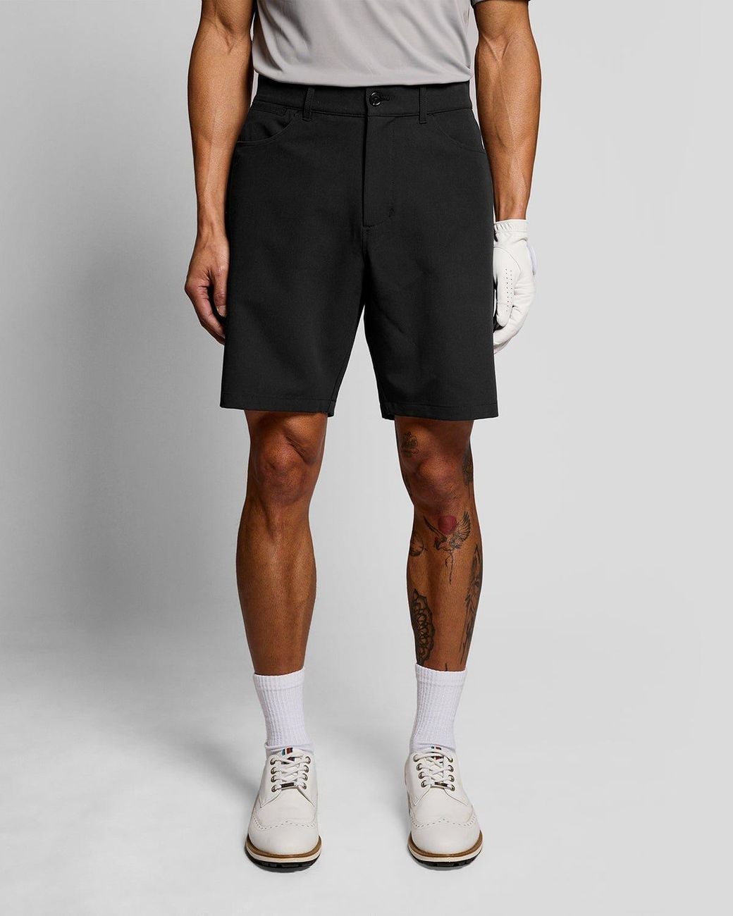 Lyle & Scott Gray 5 Pocket Golf Shorts for men