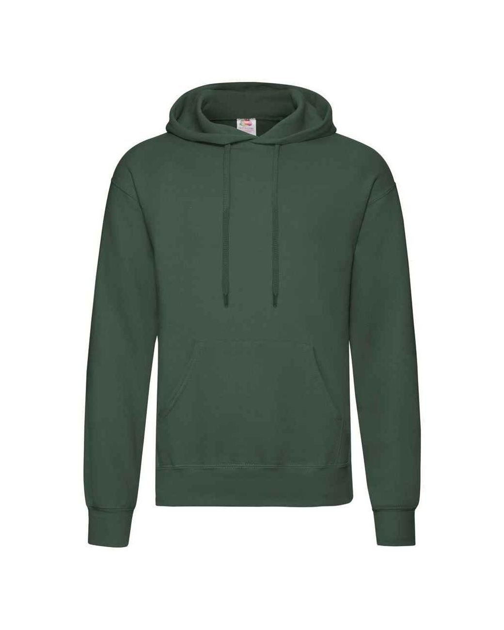 Fruit Of The Loom Green Adults Classic Hooded Sweatshirt (Bottle)