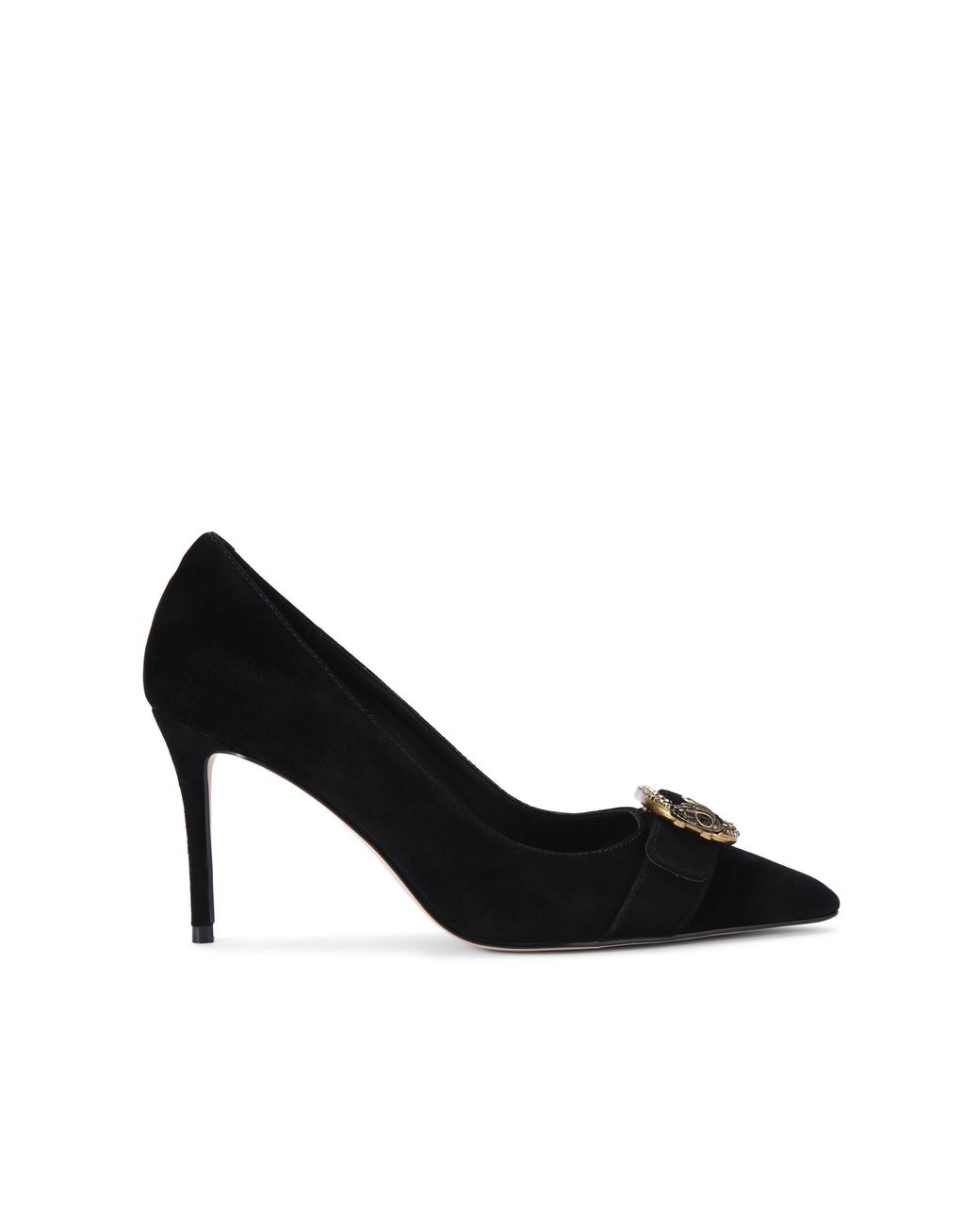Kurt Geiger Black Suede Kgl Mayfair Court Sm Egl Heels