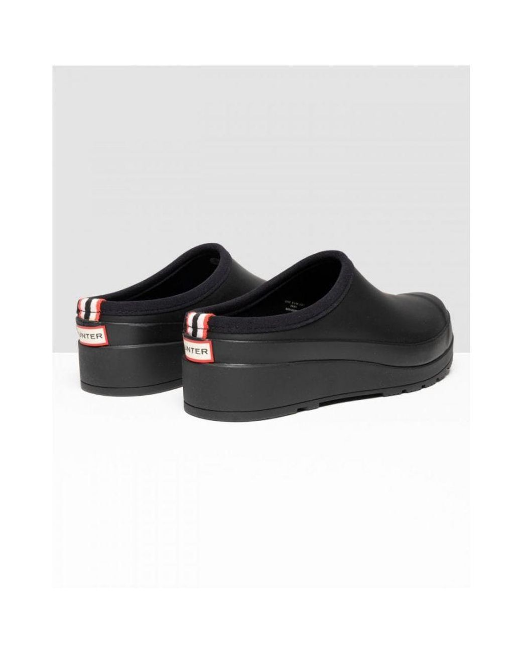 Hunter Black Original Play Clog Shoes