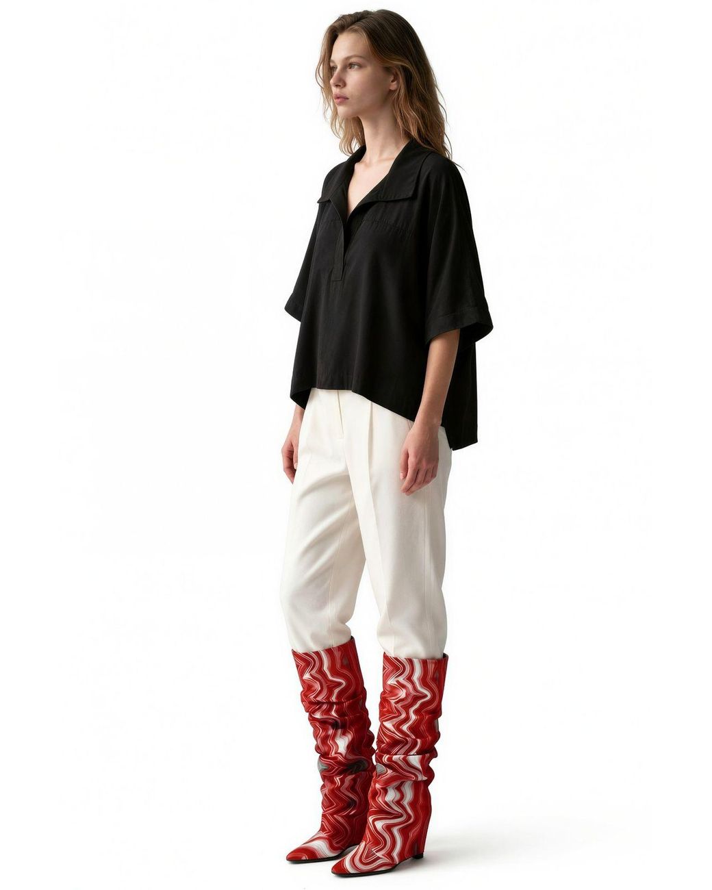 Busem Black Modal Blend Blouse