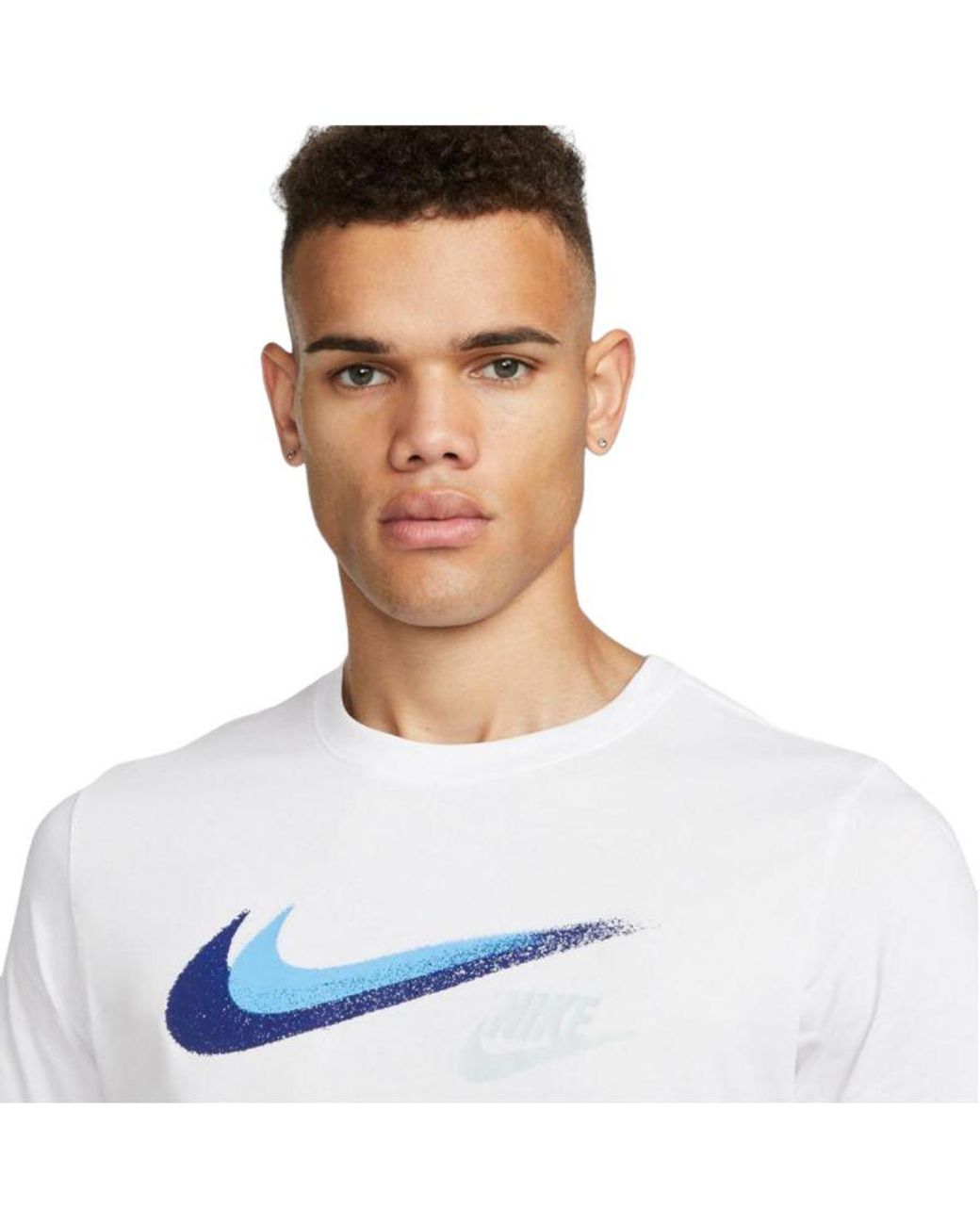 Nike White Signature Swoosh T-Shirt Cotton for men