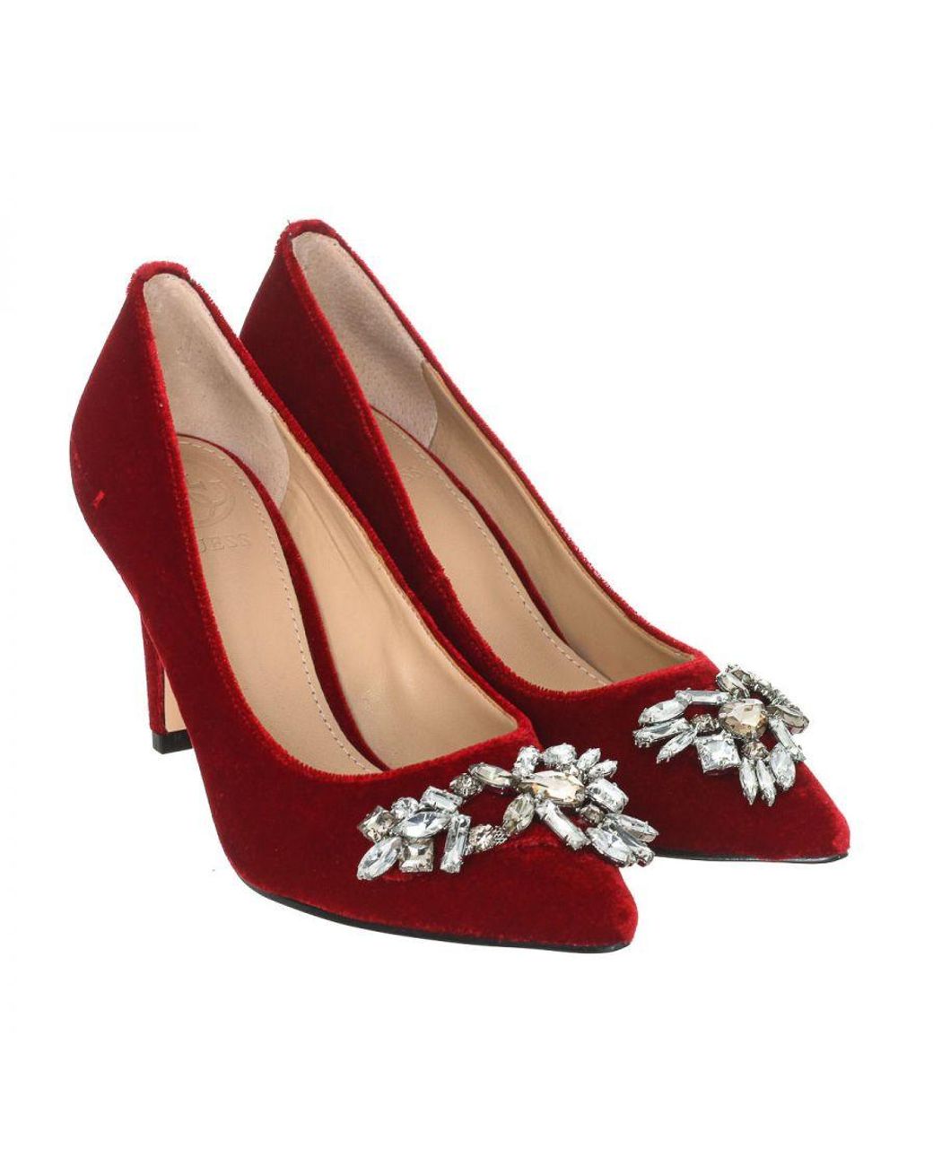 Guess red high clearance heels