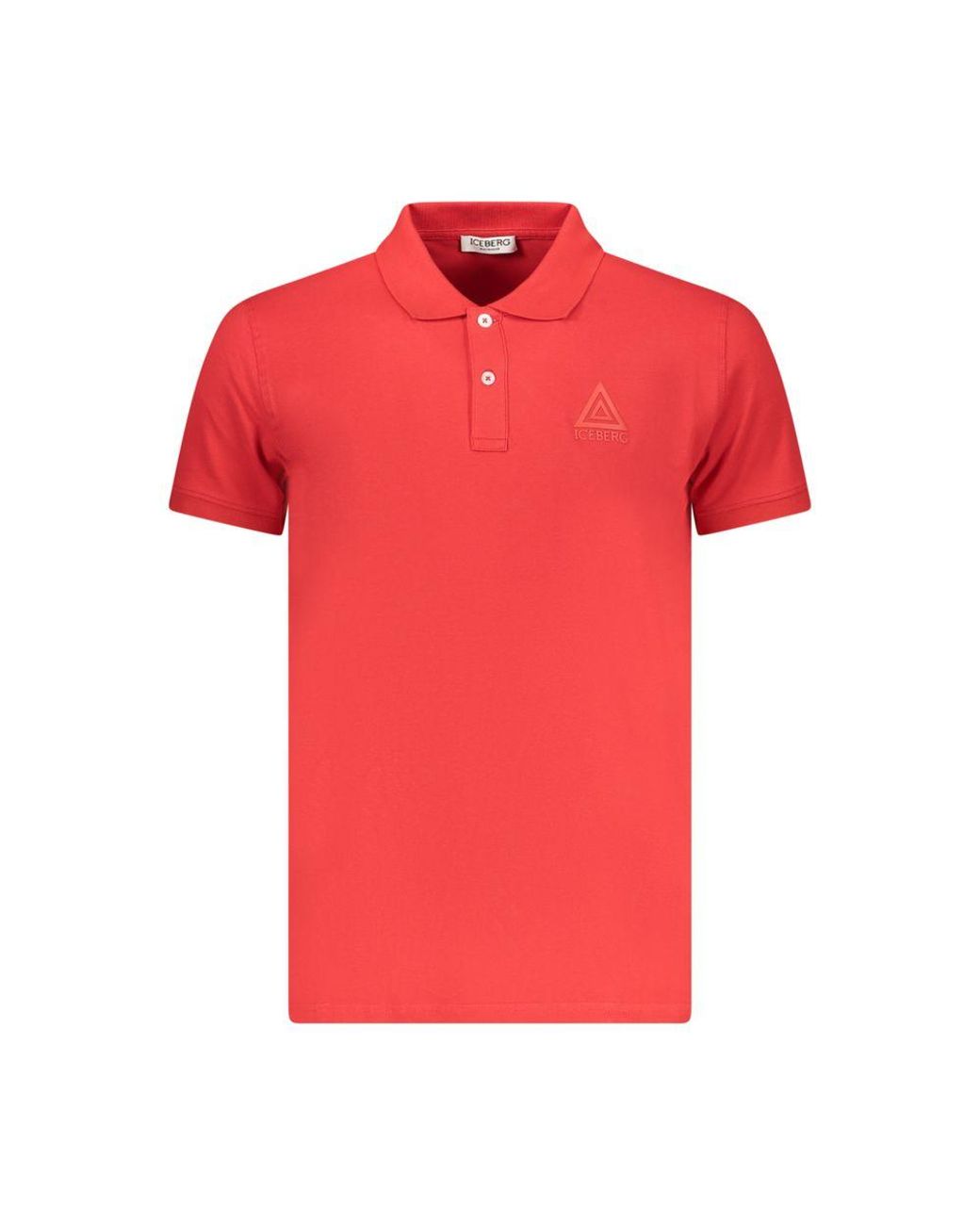 Iceberg Red Rosso Cotton Mens Polo Shirt for men