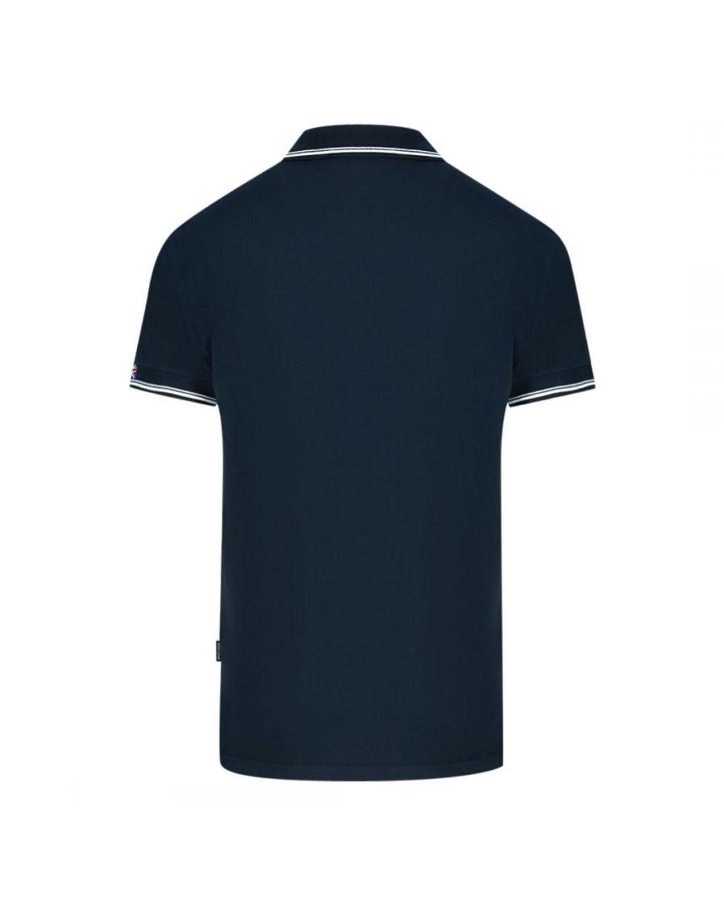 Aquascutum Blue Aldis Tipped Polo Shirt Cotton for men