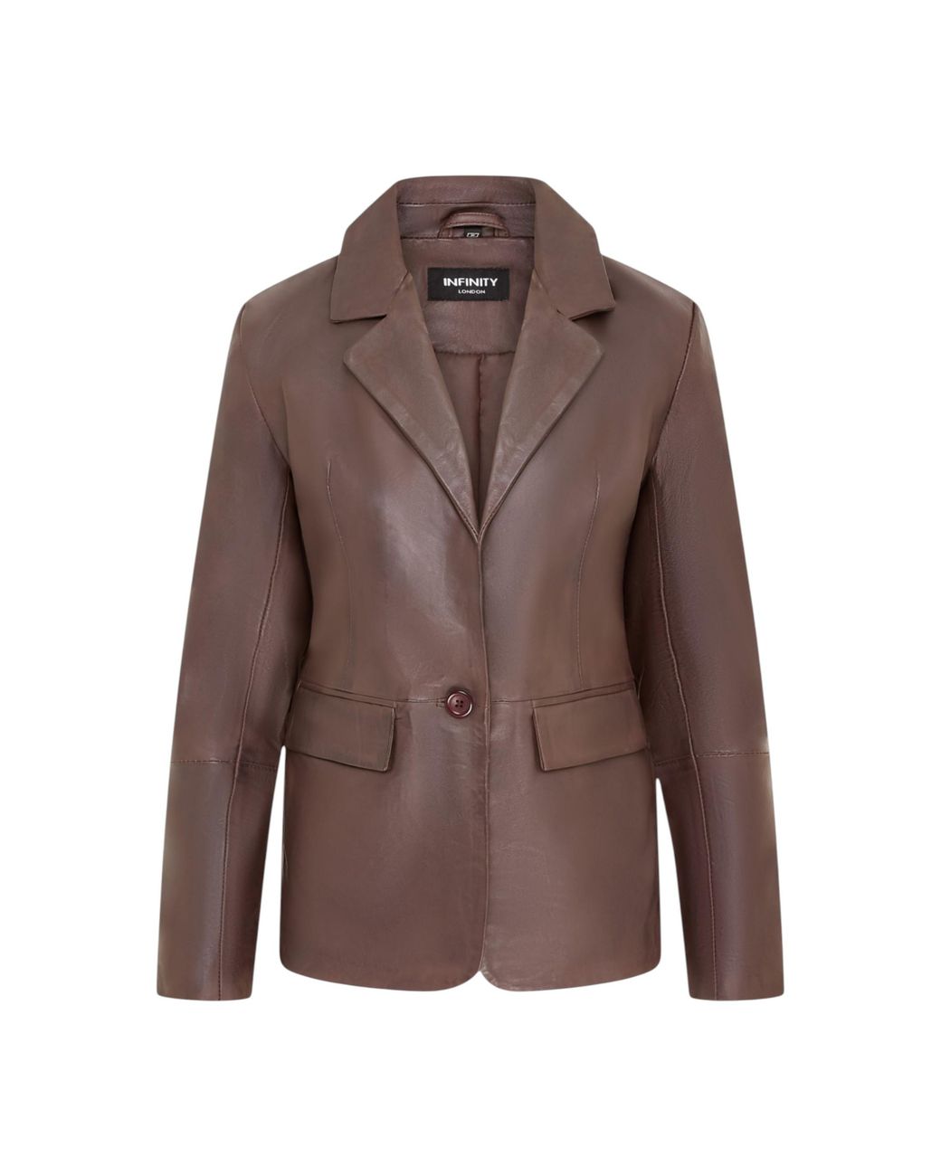 Infinity Leather Brown Conker Italian Blazer Jacket-Chongqing Lamb Leather
