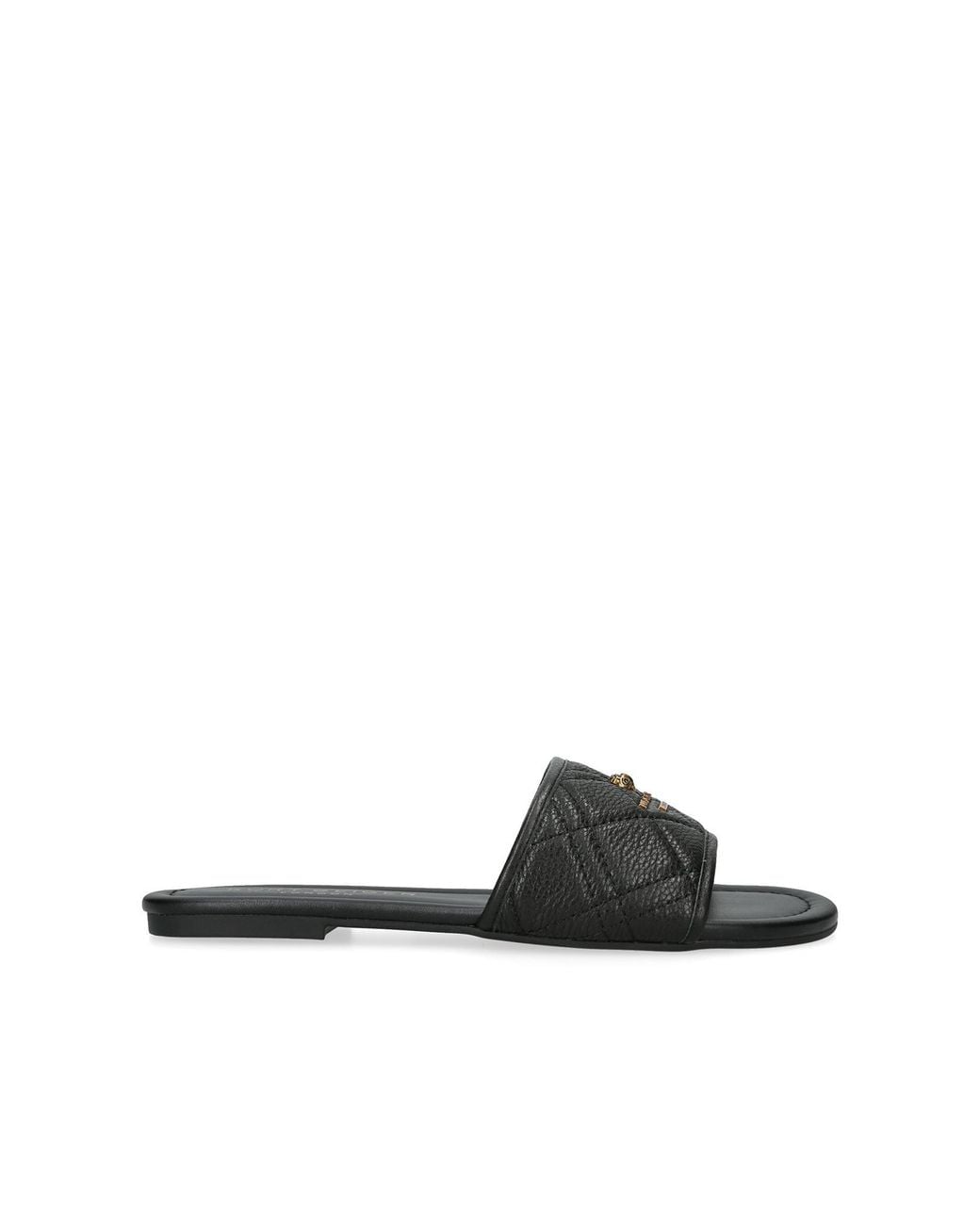 Kurt Geiger White Leather Kgl Greenwich Flat Sandals