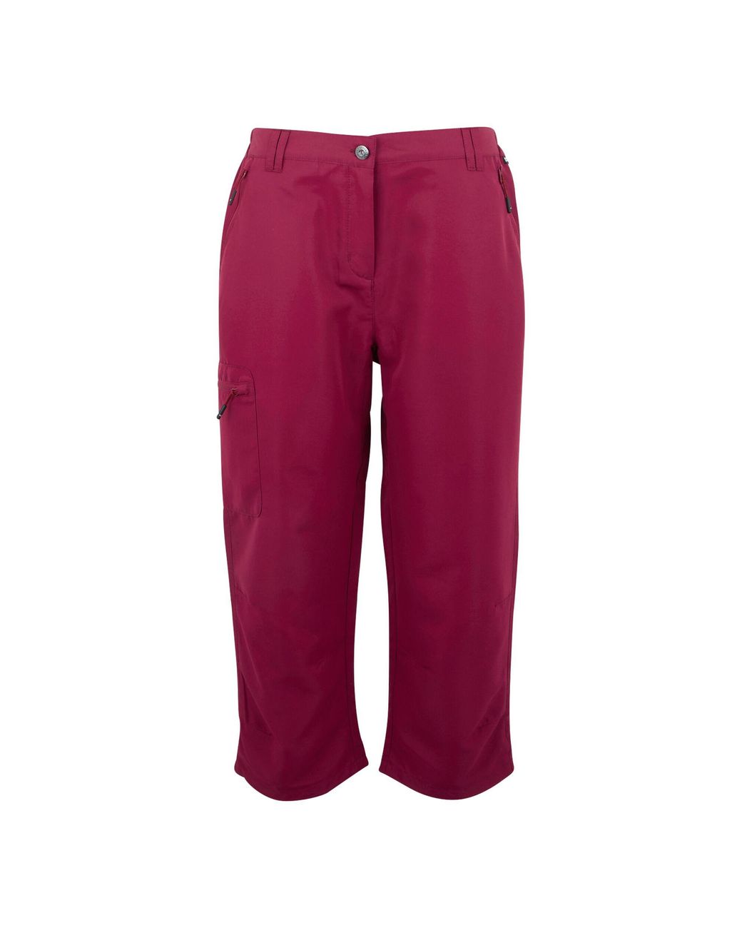 Regatta Red Ladies Chaska Iii Walking Capri Cropped Trousers (Beaujolais)
