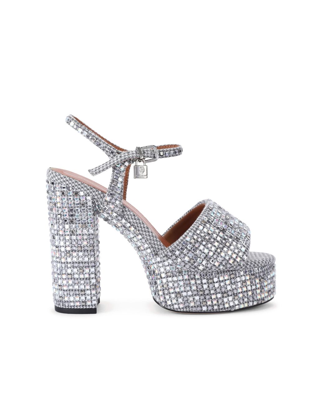 Kurt Geiger White Brixton Platform Sandals