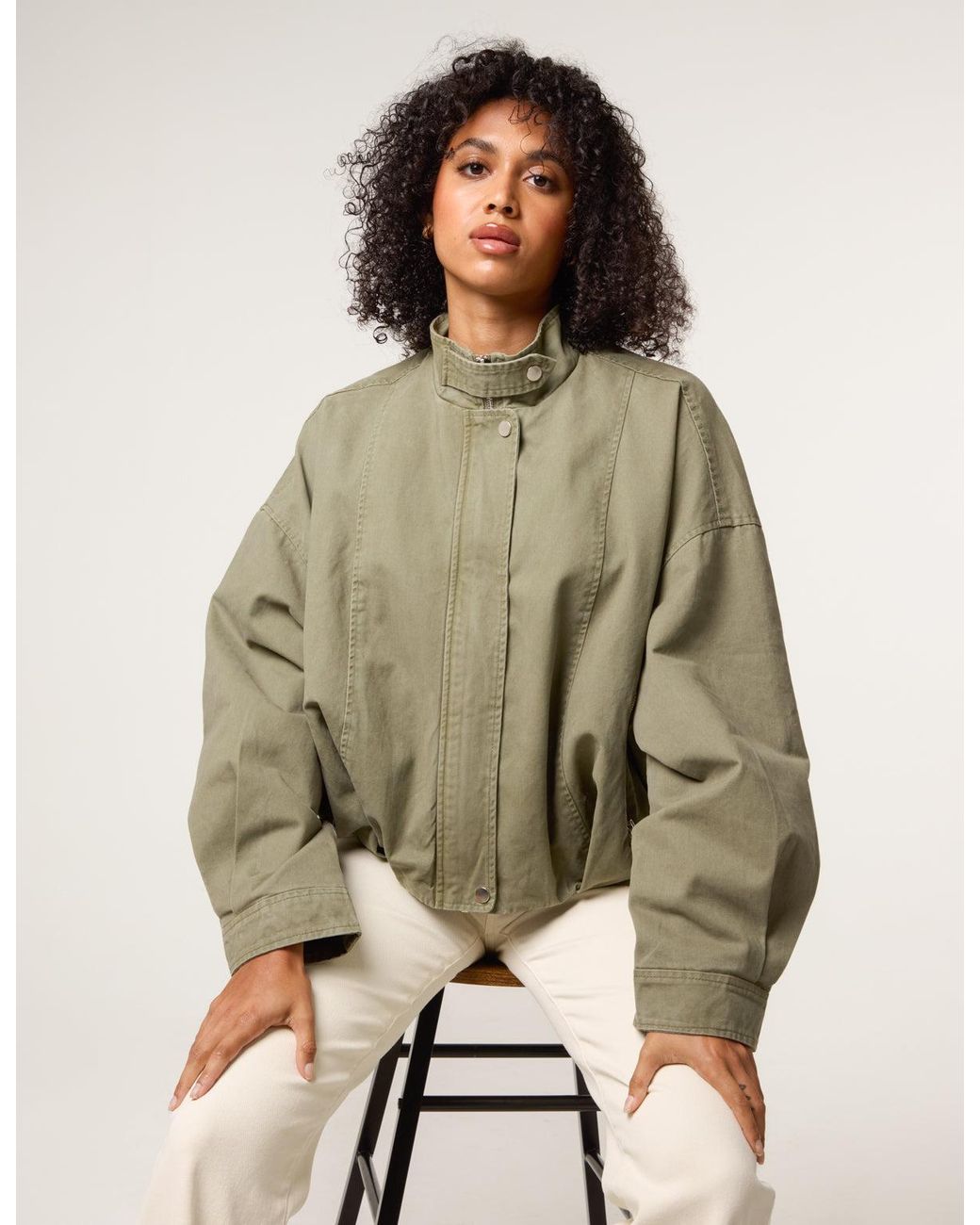 Blue Vanilla Natural Bomber Jacket